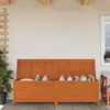 The Living Store - Boîte de rangement de jardin marron bois massif de sapin Brun