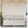 The Living Store - Boîte de rangement de jardin blanc bois massif de sapin - Boîte De Rangement Jardin - Coffre De Jardin - Rangement Extérieur