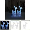 The Living Store Renne LED 2 pces bleu 80 LED acrylique