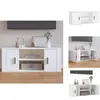 vidaXL Armoire TV Blanc 100x35x40 cm Bois composite - Meuble TV