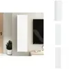 vidaXL Armoire TV Blanc 30,5x30x110 cm Bois composite - Meuble TV