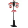 Homemiyn - Lampadaire de Noël avec Père Noël Noir et rouge 81x40x188cm...