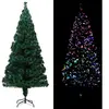 The Living Store Arbre de Noël artificiel avec support Vert 210 cm Fib...