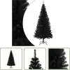 The Living Store Arbre de Noël artificiel avec support Noir 180 cm PVC