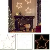 The Living Store Silhouettes LED 3 pièces étoile avec 48 LED blanc cha...