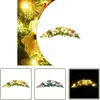 The Living Store Arc de porte de Noël avec lumières LED Vert 90 cm PVC