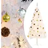 The Living Store Sapin de Noël artificiel avec éclairage & boules blan...