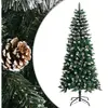 The Living Store Arbre de Noël artificiel avec support Vert 150 cm PVC