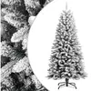 The Living Store Sapin de Noël artificiel enneigé 120 cm PVC&PE
