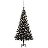The Living Store Sapin de Noël artificiel éclairage & boules noir 180 ...