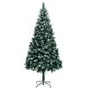The Living Store Sapin de Noël artificiel avec cônes et neige 210 cm