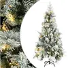 The Living Store Sapin de Noël avec éclairage neige et cônes 225 cm PV...