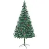 The Living Store Sapin de Noël artificiel avec pommes de pin 210 cm