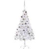 The Living Store Arbre de Noël artificiel éclairage boules 150cm 380 b...