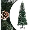 The Living Store Arbre de Noël artificiel avec support Vert 240 cm PVC