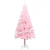 The Living Store Arbre de Noël artificiel avec support Rose 210 cm PVC