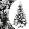 Maison Exclusive - Sapin de Noël à flocons de neige et pommes de pin 195 cm pvc/pe - The Living Store - Vert
