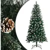 The Living Store Arbre de Noël artificiel avec support Vert 120 cm PVC