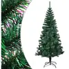 The Living Store Arbre de Noël artificiel dentelle irisée vert 240 cm ...