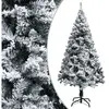 The Living Store Arbre de Noël artificiel avec neige Vert 120 cm PVC