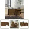 The Living Store - Ensemble de boîtes de jardin 3 pcs marron miel bois pin massif - Coffre De Jardin - Meuble De Jardin - Rangement Exterieur