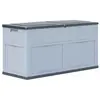 The Living Store - Boîte de rangement de jardin 320 l Gris Noir Gris