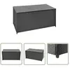 The Living Store - Boîte de rangement de jardin noir 120x50x60 cm rési...