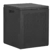 Doc&et² - The Living Store Boîte de rangement de jardin 90 l Noir pp Rotin - Boîte De Rangement Jardin - Coffre De Rangement Extérieur - Rangement