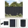 Crans d'intimité de jardin 4 pcs pvc 35x0,19 m Gris foncé mat - Écran ...