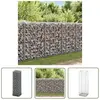 The Living Store Panier de gabion avec couvercle Fil galvanisé 100x30x30 cm - Mur De Soutènement - Clôture Métallique - Gabion Argent - Décoration Jardin
