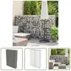 Mur à gabion avec couvercles Acier galvanisé 100 x 20 x 150 cm - The Living Store - Argent