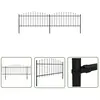 The Living Store - Clôture de jardin à dessus en lance Acier (0,5-0,75)x3,4 m Noir - Clôture De Jardin - Clôture En Acier - Clôture Avec Picots