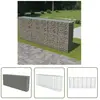 The Living Store - Mur en gabion avec couvercles Acier galvanisé 300 x 50 x 150 cm Argent
