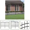 Clôture de jardin avec sommet de lance Noir 190 cm - Clôture Jardin - Clôture Métal - Clôture Design - Clôture Sécurisée - Clôture Noire - The Living