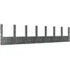 The Living Store Panier de gabion en forme de u avec 8 poteaux Fer 860x20x200 cm - Panneau De Cloture - Clôture Rigide - Mur De Soutènement - Gabion - Jardinerie