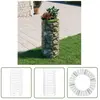 The Living Store Poteau à gabion circulaire Acier galvanisé Ø50x100 cm - Clôture Ronde - Gabion Rond - Bordure Jardin - Panneau Décoratif - Jardinière Métallique