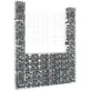 Panier de gabion en forme de u avec 2 poteaux Fer 140x20x200 cm The Li...