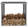 Abri de stockage de bois Acier galvanisé 172x91x154 cm Gris - The Living Store