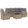 vidaXL Salon de jardin avec coussins 6 pcs beige résine tressée