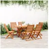 vidaXL Chaises de jardin pliantes lot de 6 51x66x95 cm bois d'acacia