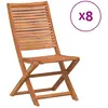 vidaXL Chaises de jardin pliantes lot de 8 51x66x95 cm bois d'acacia