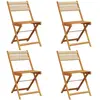 vidaXL Chaises de jardin pliantes lot de 6 beige bois d'acacia massif