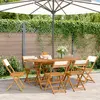 vidaXL Chaises de jardin pliantes lot de 6 tissu et bois massif