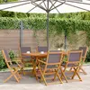 vidaXL Chaises de jardin pliantes lot de 6 tissu et bois massif