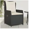 vidaXL Chaises inclinables de jardin lot de 2 noir résine tressée