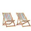 vidaXL Chaises de plage pliables lot de 2 multicolore tissu