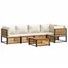 vidaXL Salon de jardin avec coussins 6 pcs bois d'acacia solide