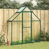 vidaXL Serre avec cadre de base vert 169x58x195 cm aluminium