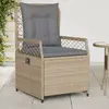 vidaXL Chaises inclinables de jardin lot de 2 beige résine tressée