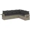 vidaXL Salon de jardin 6 pcs avec coussins gris clair résine tressée